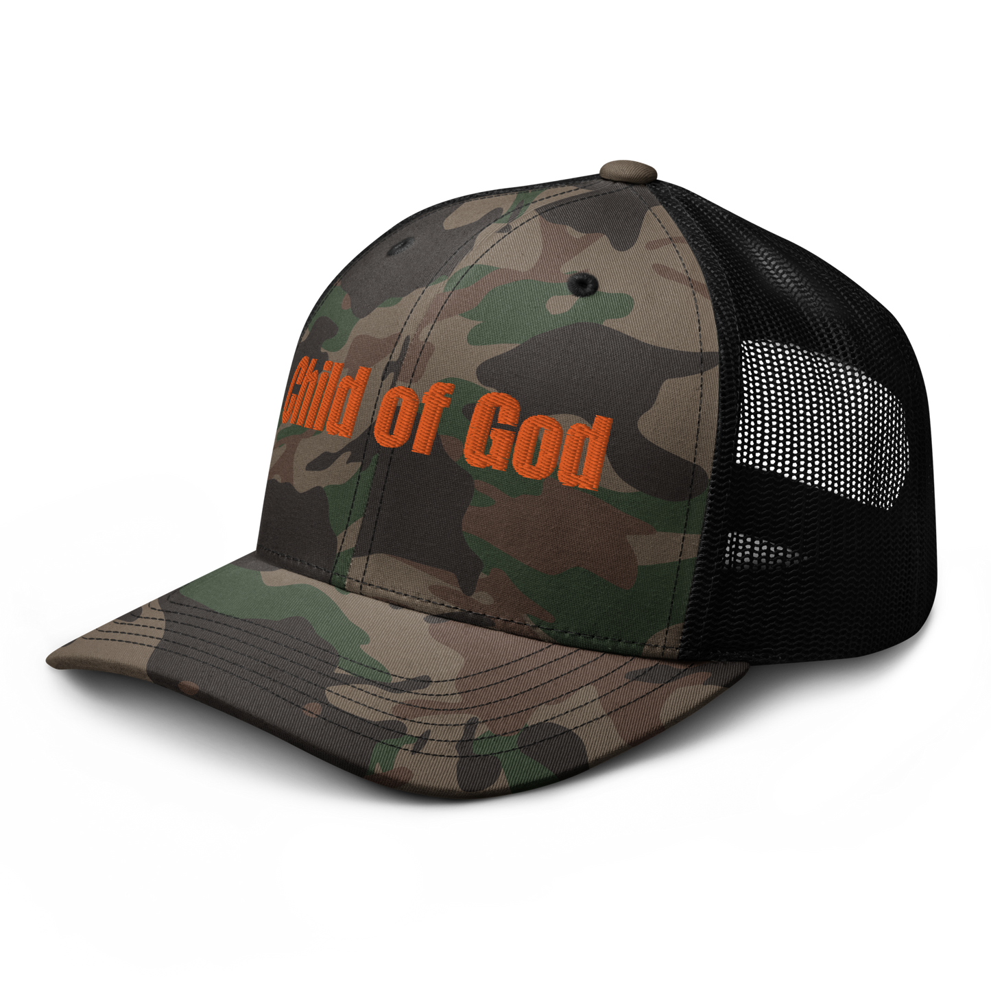 Camouflage trucker hat